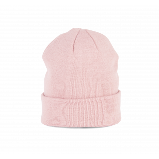 Bonnet tricoté KP031 - Pale Pink personnalisable - Vue de face