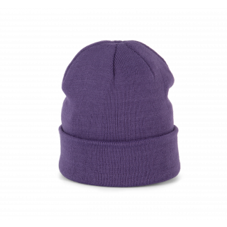 Bonnet tricoté KP031 - Purple personnalisable - Vue de face