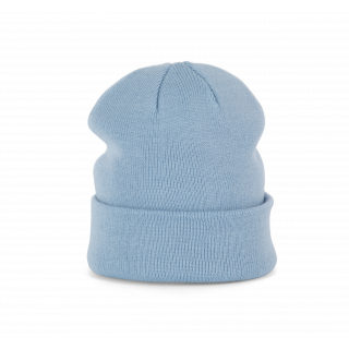Bonnet tricoté KP031 - Sky Blue personnalisable - Vue de face
