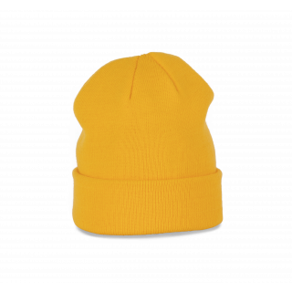 Bonnet tricoté KP031 - Yellow personnalisable - Vue de face