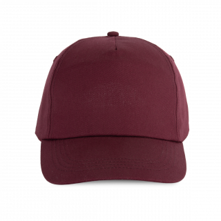 First - Casquette 5 panneaux KP034 - Burgundy personnalisable - Vue de face