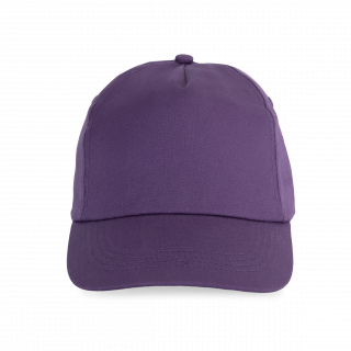 First - Casquette 5 panneaux KP034 - Purple personnalisable - Vue de face