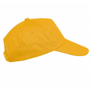 First kids - Casquette enfant 5 panneaux KP041 - Yellow personnalisable - Vue de face