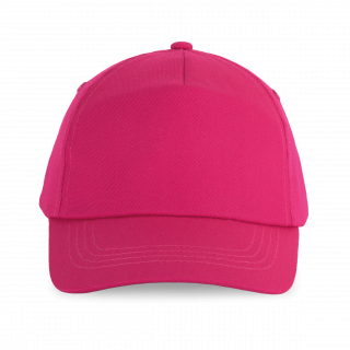 First kids - Casquette enfant 5 panneaux KP041 - Fuchsia personnalisable - Vue de face