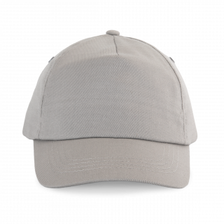 First kids - Casquette enfant 5 panneaux KP041 - Light Grey personnalisable - Vue de face