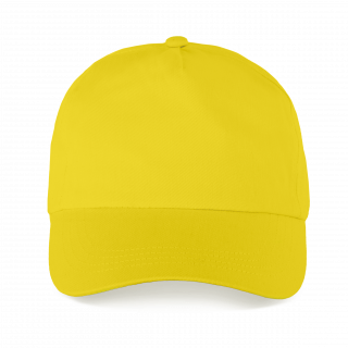 Casquette 5 panneaux KP088 - Bright yellow personnalisable - Vue de face