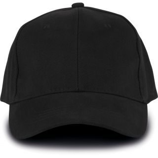 Casquette 6 panneaux KP108 - Black personnalisable - Vue de face