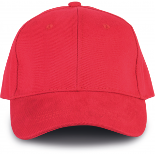 Casquette 6 panneaux KP108 - Red personnalisable - Vue de face