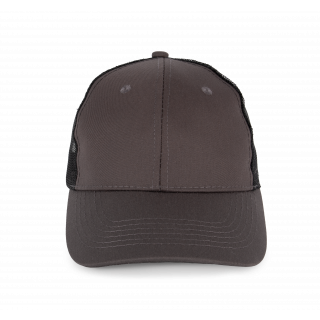 Casquette Trucker KP110 - Shale Grey / Black personnalisable - Vue de face