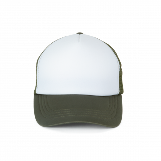 Casquette trucker - 5 panneaux KP111 - White / Grape Leaf personnalisable - Vue de face