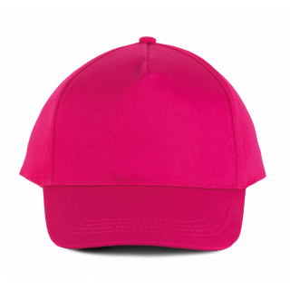 Casquette coton - 5 panneaux KP116 - Fuchsia personnalisable - Vue de face
