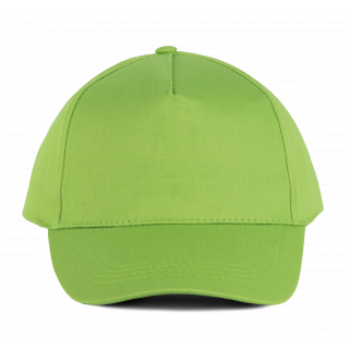 Casquette coton - 5 panneaux KP116 - Lime personnalisable - Vue de face