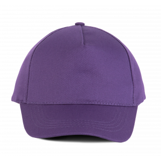 Casquette coton - 5 panneaux KP116 - Purple personnalisable - Vue de face