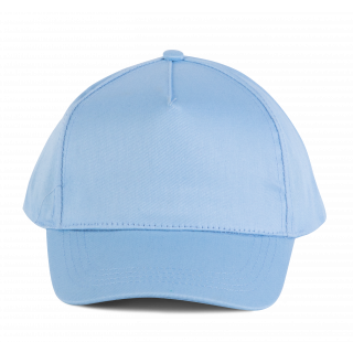 Casquette coton - 5 panneaux KP116 - Sky Blue personnalisable - Vue de face