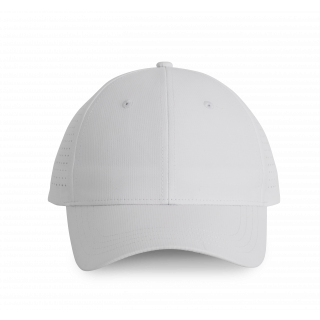 Casquette à panneaux perforé - 6 panneaux KP118 - White personnalisable - Vue de face