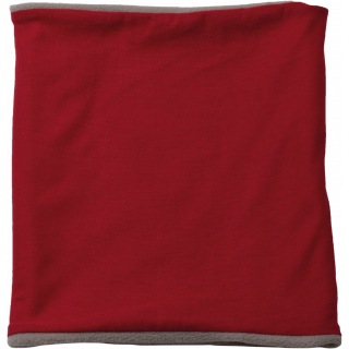 Tour de cou doublé polaire KP121 - Red / Light Grey personnalisable - Vue de face