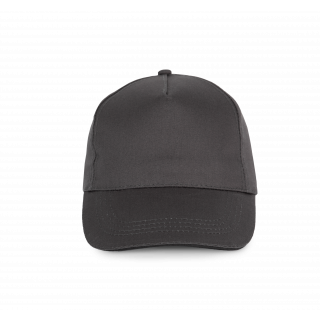Casquette sandwich contrasté - 5 panneaux KP130 - Dark Grey / Black personnalisable - Vue de face