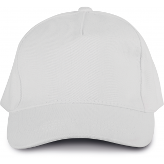 Casquette 5 panneaux KP133 - White personnalisable - Vue de face