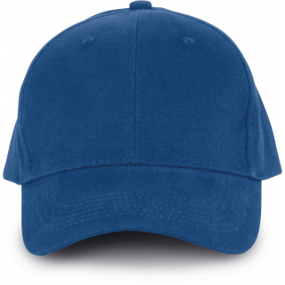 Casquette 6 panneaux en coton bio KP134 - Royal Blue personnalisable - Vue de face