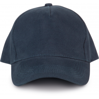 Casquette 5 panneaux en coton bio KP135 - Navy personnalisable - Vue de face