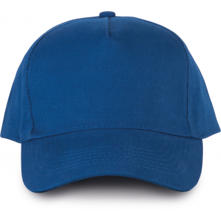 Casquette 5 panneaux en coton bio KP135 - Royal Blue personnalisable - Vue de face