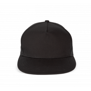 Casquette snapback - 5 panneaux KP139 - Black personnalisable - Vue de face