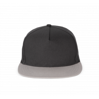 Casquette snapback - 5 panneaux KP139 - Dark Grey / Light Grey personnalisable - Vue de face