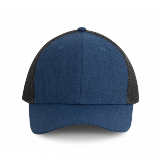 Casquette Urban Trucker - 6 panneaux KP142 - Light Navy Heather / Dark Grey personnalisable - Vue de face