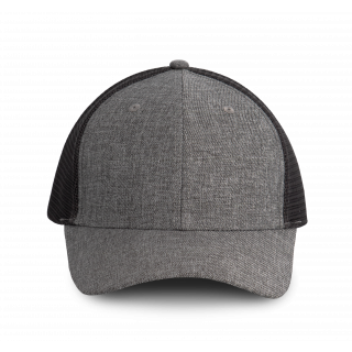 Casquette Urban Trucker - 6 panneaux KP142 - Silver Heather / Dark Grey personnalisable - Vue de face