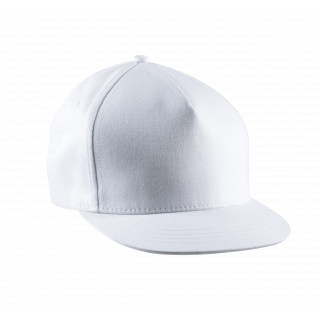 Casquette enfant snapback - 5 panneaux KP147 - White personnalisable - Vue de face