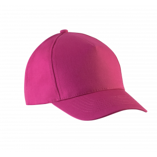 Casquette enfant en coton - 5 panneaux KP149 - Fuchsia personnalisable - Vue de face