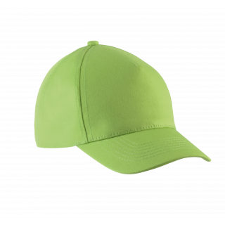 Casquette enfant en coton - 5 panneaux KP149 - Lime personnalisable - Vue de face