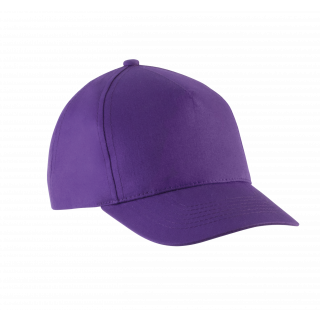 Casquette enfant en coton - 5 panneaux KP149 - Purple personnalisable - Vue de face