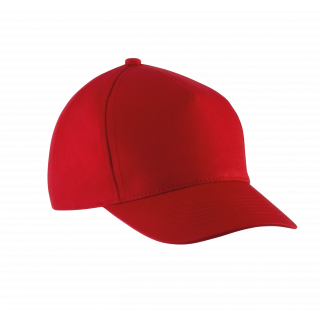 Casquette enfant en coton - 5 panneaux KP149 - Red personnalisable - Vue de face
