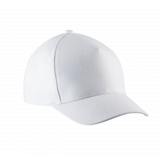 Casquette enfant en coton - 5 panneaux KP149 - White personnalisable - Vue de face