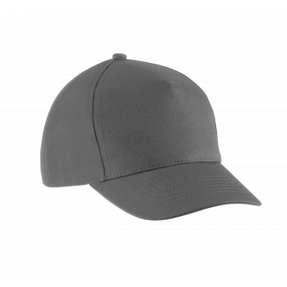 Casquette enfant en coton - 5 panneaux KP149 - Dark Grey personnalisable - Vue de face