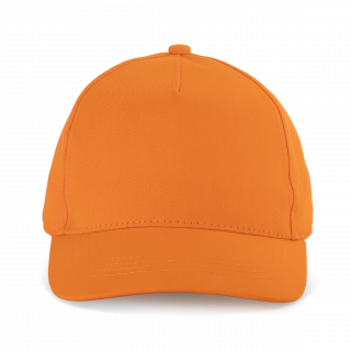 Casquette enfant en coton - 5 panneaux KP149 - Orange personnalisable - Vue de face