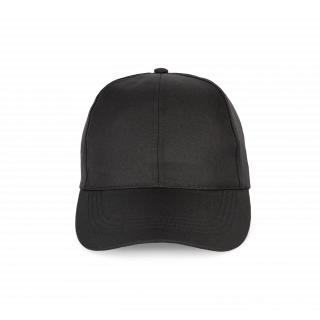 Casquette polyester - 6 panneaux KP156 - Black personnalisable - Vue de face