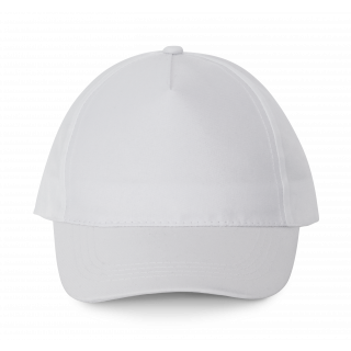Casquette polyester - 5 panneaux KP157 - White personnalisable - Vue de face