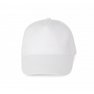 Casquette coton épais - 5 panneaux KP162 - White personnalisable - Vue de face