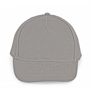 Casquette coton épais - 5 panneaux KP162 - Light Grey personnalisable - Vue de face