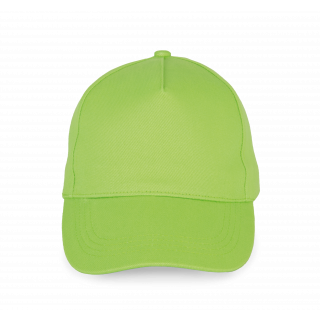 Casquette coton épais - 5 panneaux KP162 - Lime personnalisable - Vue de face
