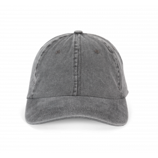Casquette Vintage - 6 panneaux KP165 - Washed Storm Grey personnalisable - Vue de face
