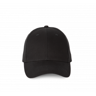 Casquette - 6 panneaux KP188 - Black personnalisable - Vue de face