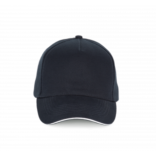 Casquette - 5 panneaux KP189 - Navy / White personnalisable - Vue de face