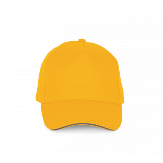 Casquette - 5 panneaux KP189 - Yellow / Slate Grey personnalisable - Vue de face