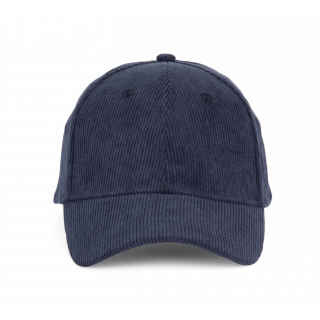 Casquette en velours - 6 panneaux KP193 - Minorca Navy personnalisable - Vue de face