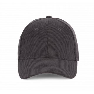 Casquette en velours - 6 panneaux KP193 - Shadow personnalisable - Vue de face