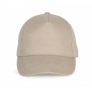 Casquette Baseball - 5 panneaux KP195 - Beige personnalisable - Vue de face