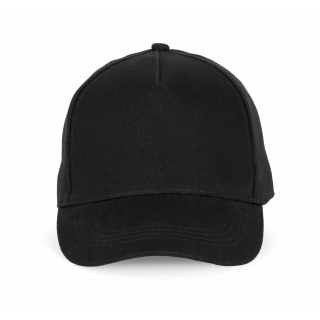Casquette Baseball - 5 panneaux KP195 - Black personnalisable - Vue de face